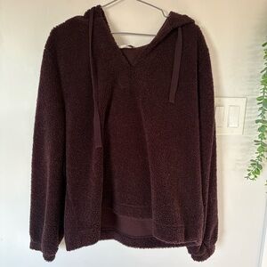 LOFT Cozy Burgundy Hoodie Size XL